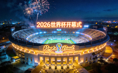 2026年世界杯开幕式场馆洛杉矶玫瑰碗体育场夜景
